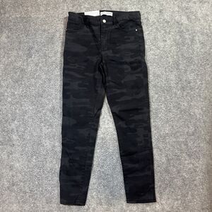 New Social Standard by Sanctuary Mid Rise Ankle Skinny Jeans Womens 4 Black Camo